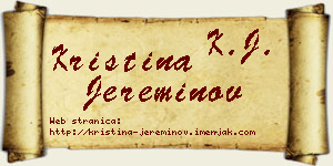 Kristina Jereminov vizit kartica